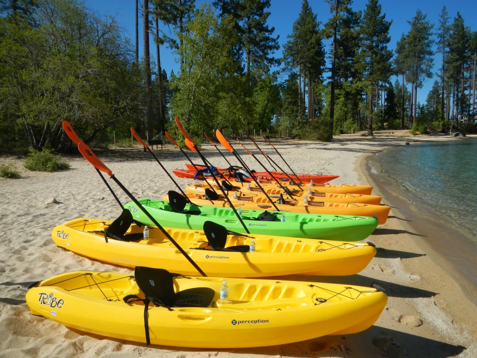 Tahoe City Kayak Lake Tahoe Water Trail beach paddling recreating responsibly