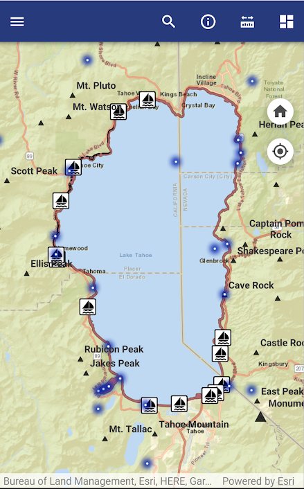 Tahoe boating app map