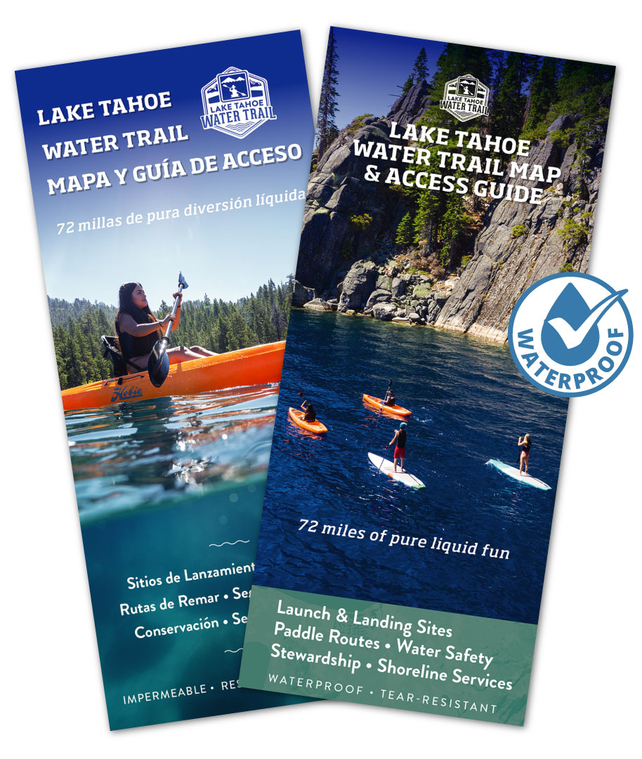 lake tahoe water trail kayak sup map