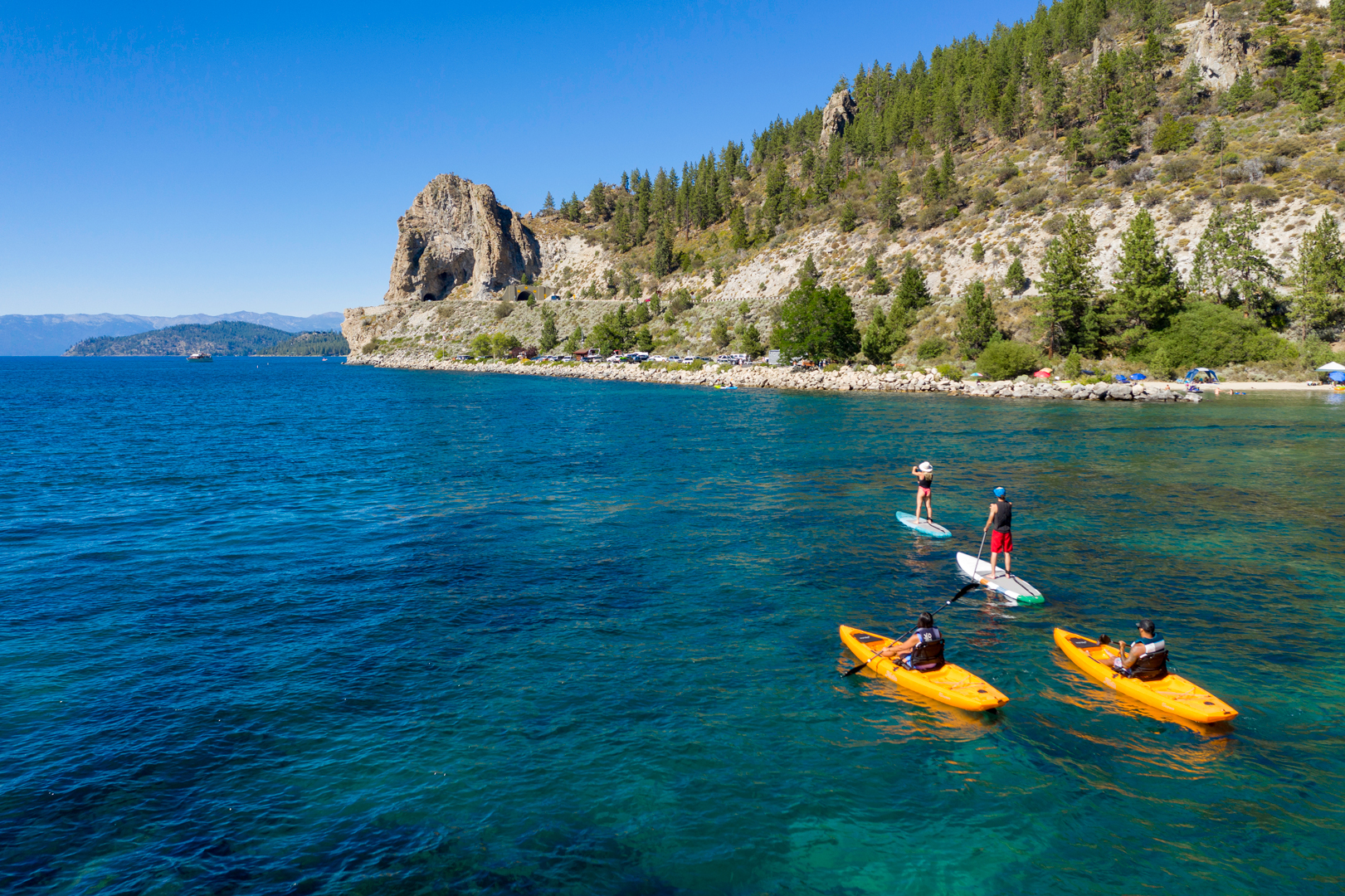 Cave Rock Kayakers and SUP